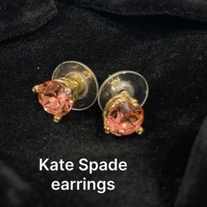 Kate Spade New York Rise and Blush Pink Cubic Zirconia Earrings